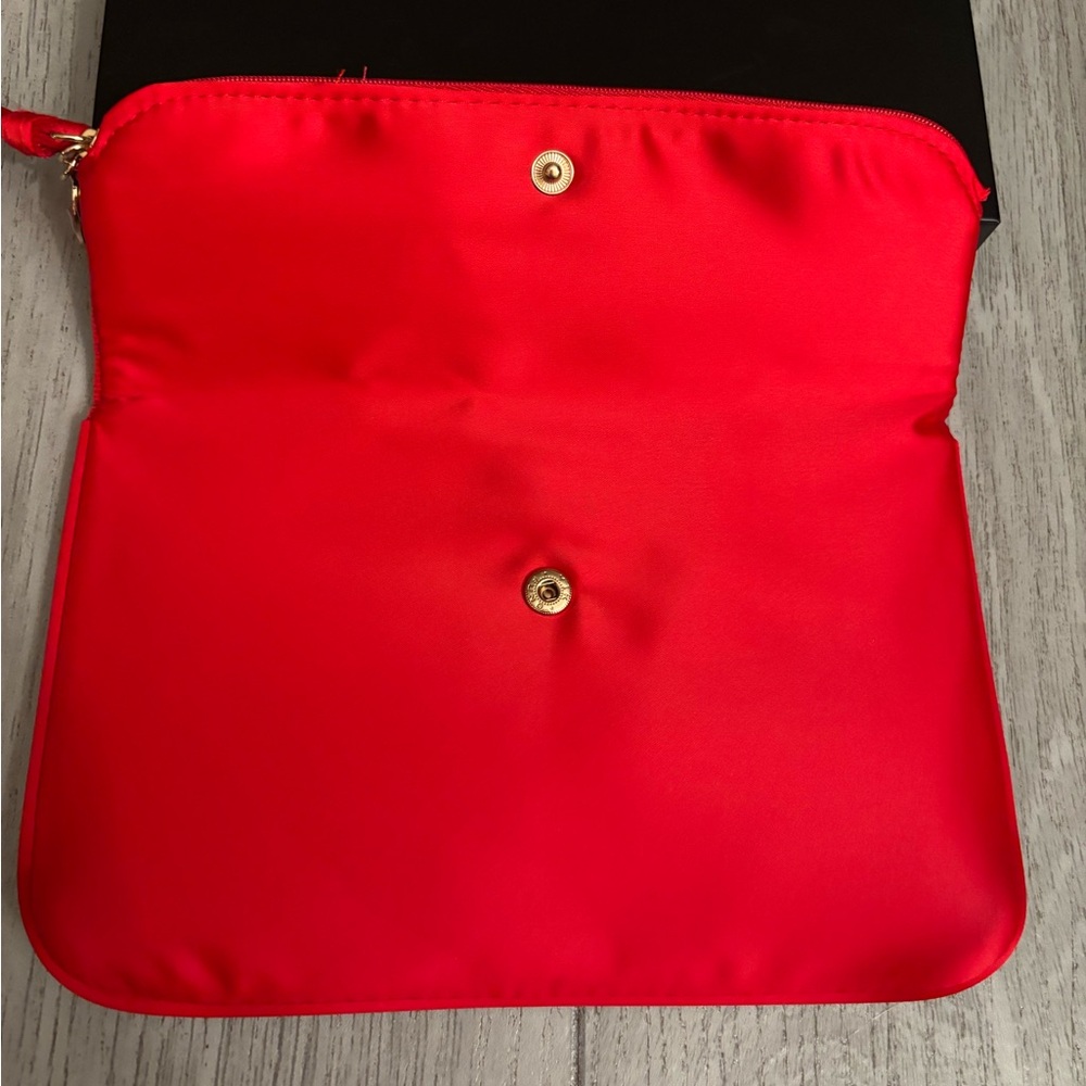 Giorgio Armani Red Clutch | Free Brooch Included - Picture 11 of 16